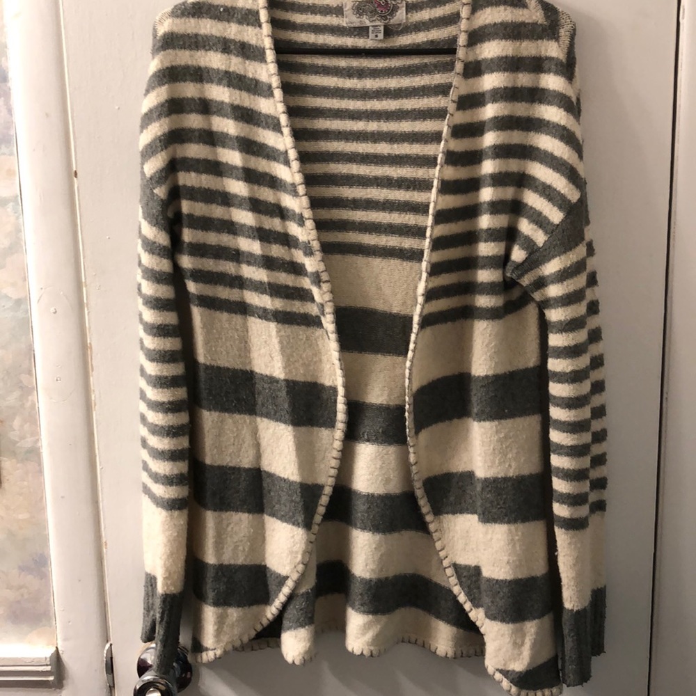 Urban Outfitters Ecote Grey Striped Cardigan